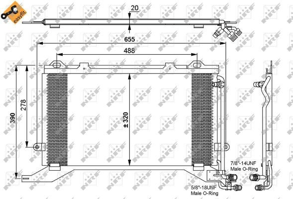 Chłodnica klimatyzacji NRF 35240 cena, od 67,87 USD