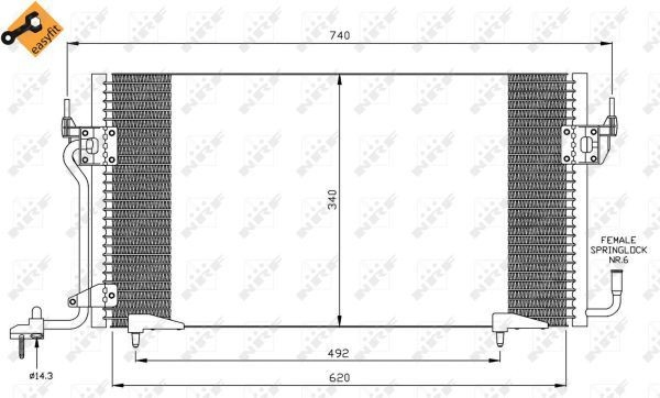 Chłodnica klimatyzacji NRF 35439 cena, od 71,18 USD
