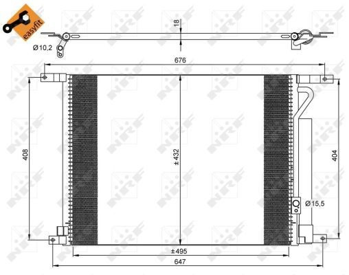 Chłodnica klimatyzacji NRF 35931 cena, od 103,97 USD
