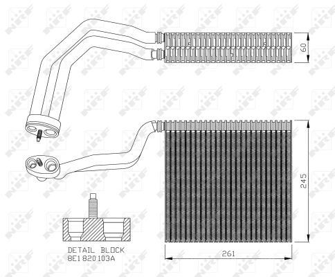 Parownik klimatyzacji do Audi A4 B6 8E2