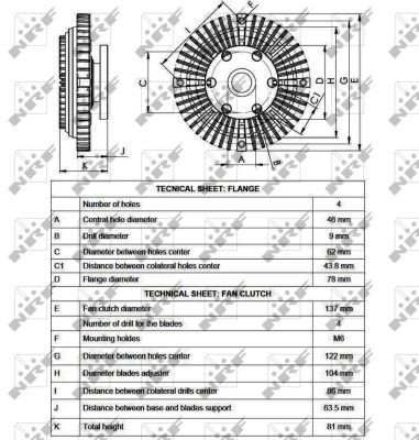 Sprzęgło wiskotyczne wentylatora chłodzenia Toyota Hiace II autobus (H5) (1983 - 1989) cena, od 64,59 USD