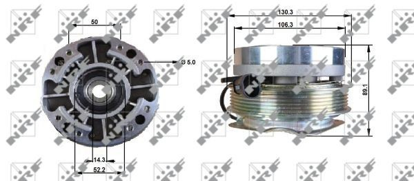 Sprzęgło wiskotyczne wentylatora chłodzenia NRF 49701 cena, od 183,82 USD