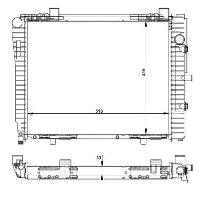 Chłodnica silnika NRF 50593 cena, od 109,25 USD