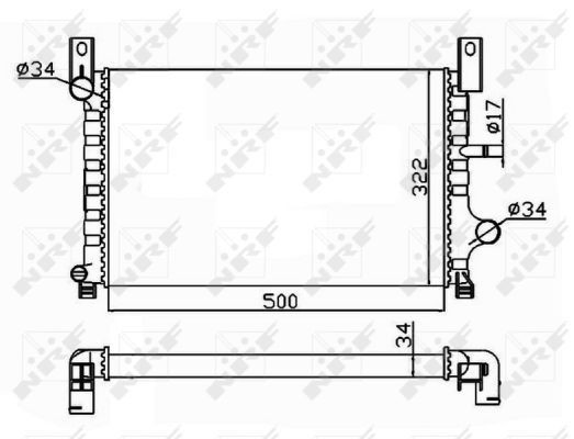 Chłodnica silnika NRF 506224 cena, od 58,11 USD