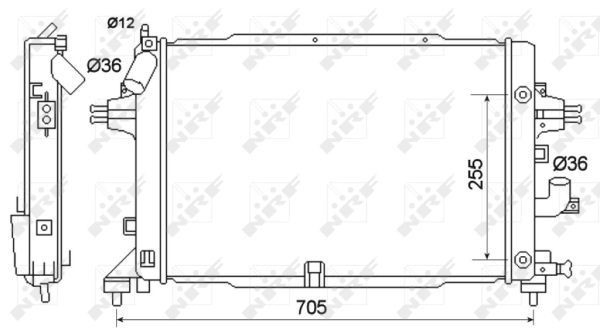 Chłodnica silnika NRF 53145 cena, od 161,10 USD
