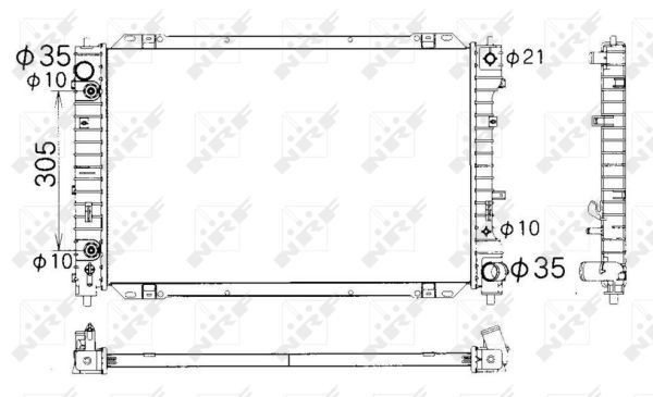Chłodnica silnika Ford Maverick II SUV (1N2) (2001 - 2007) cena, od 120,80 USD