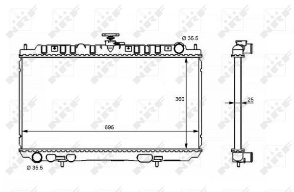 Chłodnica silnika NRF 53388 cena, od 67,87 USD