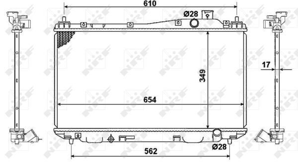 Chłodnica silnika Honda Civic VII sedana (ES, ET) (2000 - 2006) cena, od 85,43 USD