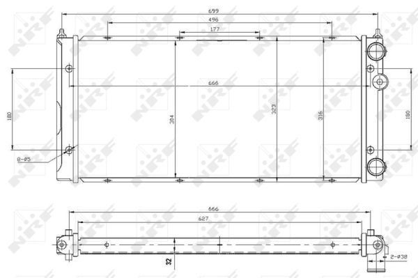 Chłodnica silnika NRF 53960 cena, od 62,59 USD