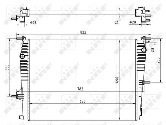 Chłodnica silnika NRF 53965 cena, od 109,25 USD
