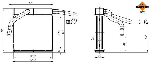 Chłodnica nagrzewnicy (ogrzewacza) do Ford Ranger  ER