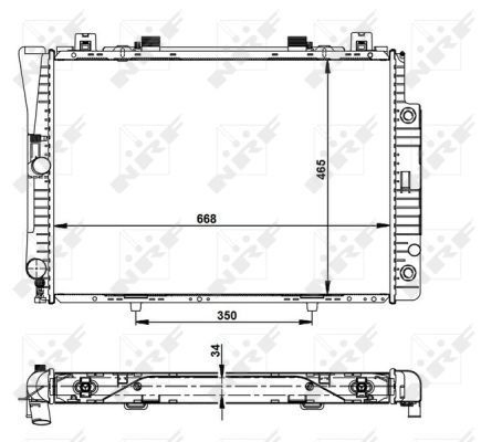 Chłodnica silnika Mercedes S sedana (W140) (1991 - 1998) cena, od 176,44 USD