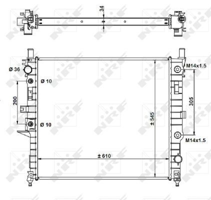 Chłodnica silnika do Mercedes ML/GLE  W163
