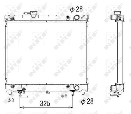 Chłodnica silnika NRF 58106A cena, od 97,44 USD
