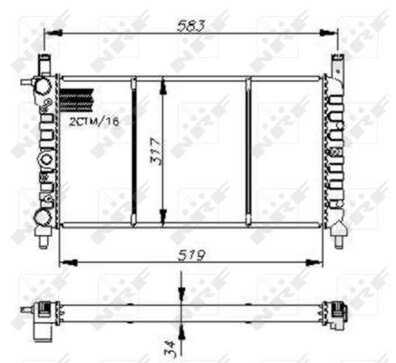 Chłodnica silnika NRF 58732 cena, od 39,80 USD