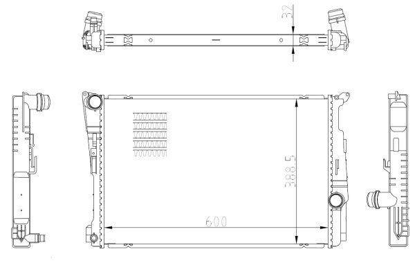 Chłodnica silnika BMW X3 SUV (F25) (2010 - 2017) cena, od 163,71 USD