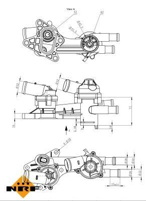 Do koszyka Obudowa termostatu Citroen C-Crosser  EP