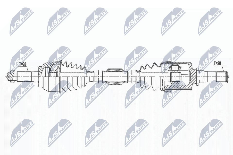 Półoś napędowa przednia lewa Mazda 5 I minivan (CR) (2005 - 2007) cena, od 91,36 USD