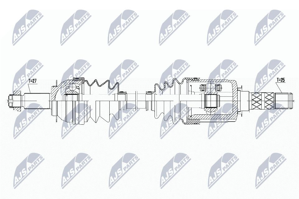Do koszyka Półoś napędowa przednia Subaru Forester III S12, SH