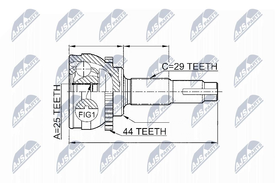 Przegub homokinetyczny przedni zewnętrzny 392112Y210 Nissan/Infiniti