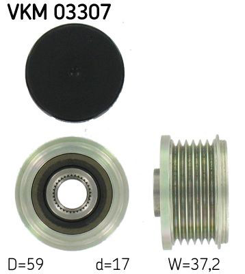 VKM03307 SKF Koło pasowe alternatora