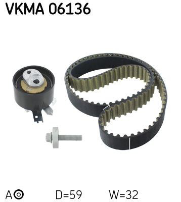 VKMA06136 SKF Pasek rozrządu, zestaw