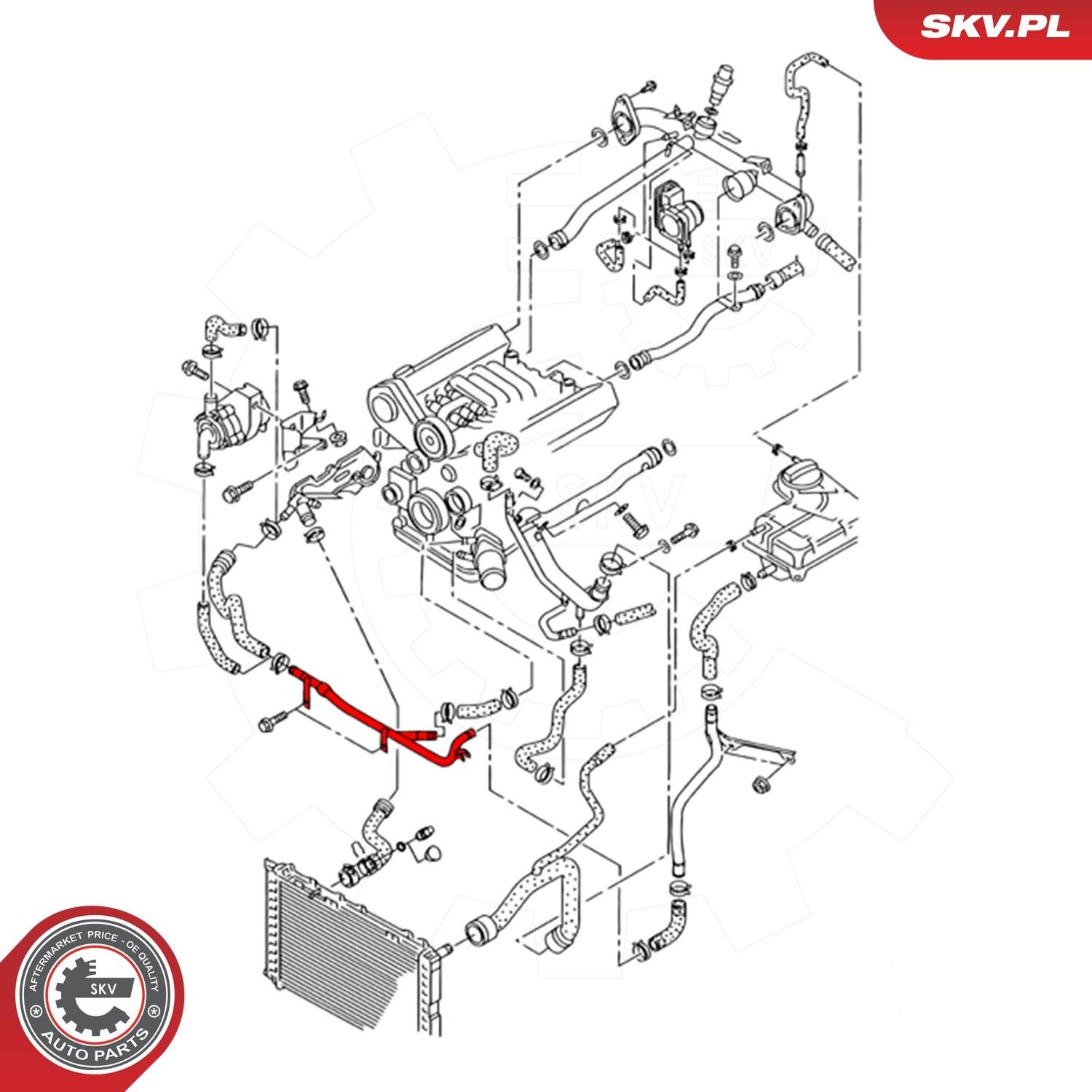 Przewód (króciec) układu chłodzenia do Audi A6 Allroad C5 4BH