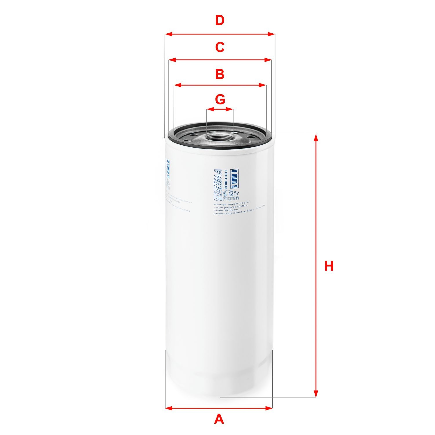 S0900R Sofima Filtr oleju