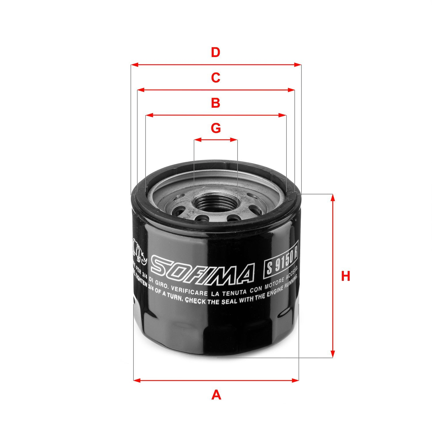 S9150R Sofima Filtr oleju