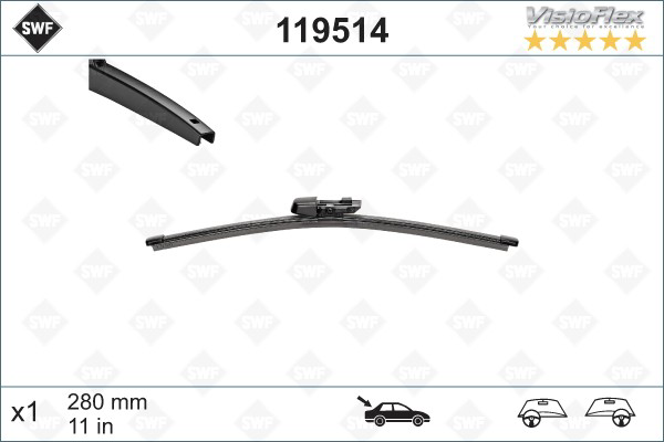 Pióro wycieraczki szyby tylnej SWF 119514 cena, od 10,97 USD