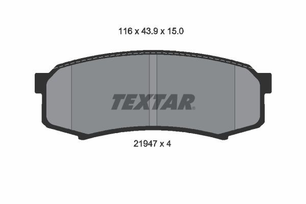 2194701 Textar Okładziny (klocki) do hamulców tarczowych tylne