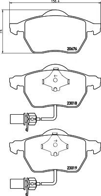 2301802 Textar Klocki hamulcowe przednie tarczowe