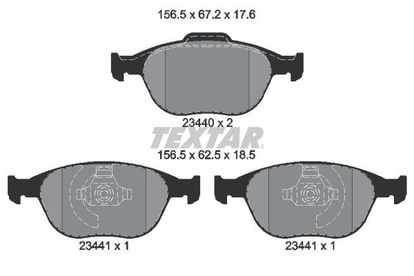 2344004 Textar Klocki hamulcowe przednie tarczowe