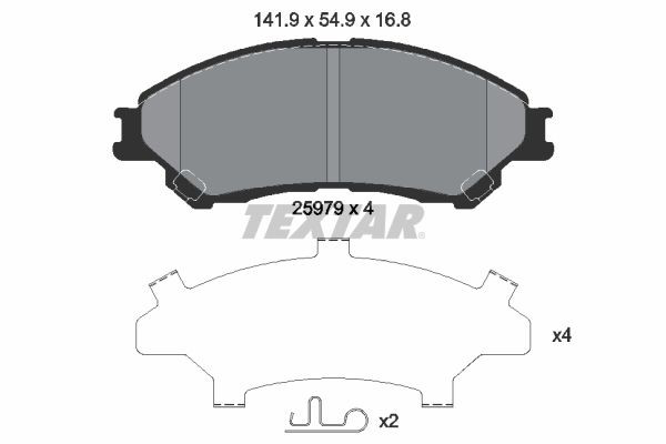 2597901 Textar Klocki hamulcowe przednie tarczowe