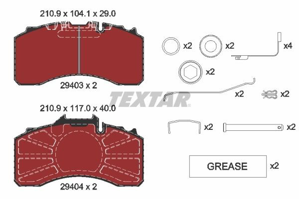  Textar 2940301 cena, od 276,61 USD