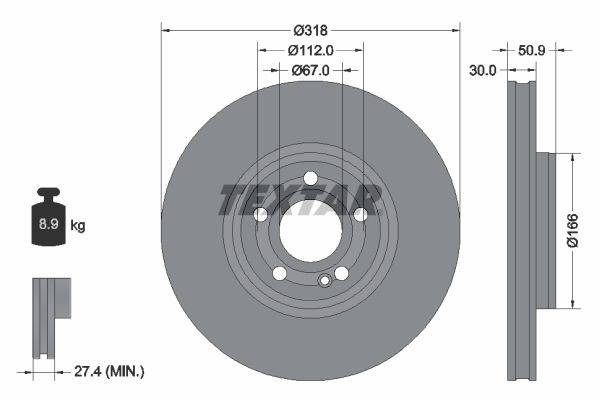Do koszyka A2474210712 Mercedes Tarcza hamulcowa przednia