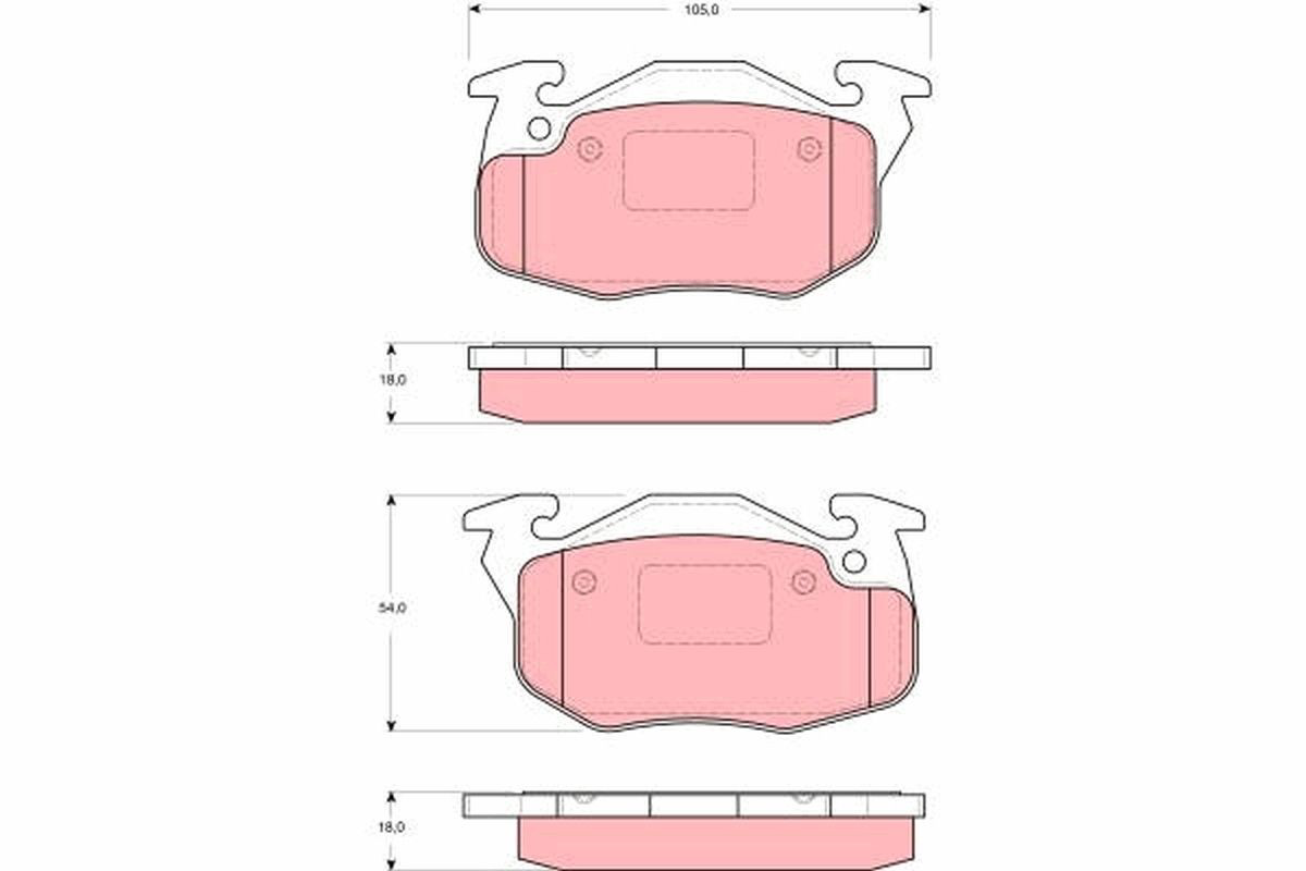 Klocki hamulcowe przednie tarczowe Peugeot 405 1