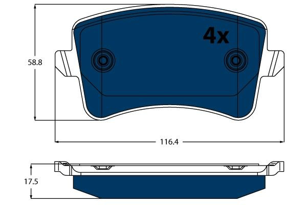 Okładziny (klocki) do hamulców tarczowych tylne Audi A4 B8 sedana (8K2) (2007 - 2015) cena, od 31,89 USD