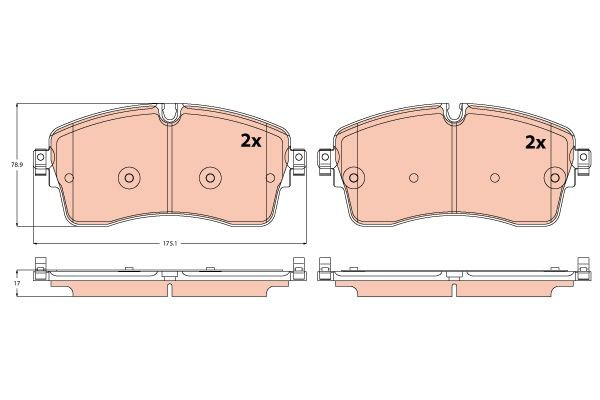 Klocki hamulcowe przednie tarczowe Land Rover Range Rover IV SUV (L405) (2012 - 2021) cena, od 66,82 USD