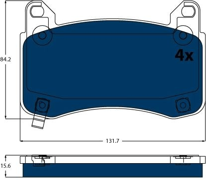 Klocki hamulcowe przednie tarczowe Tesla Model Y SUV (2019 - 2025) cena, od 49,04 USD