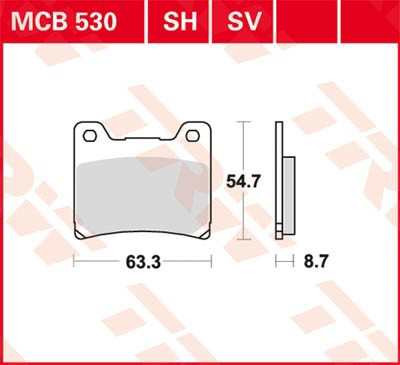 Klocki hamulcowe przednie tarczowe TRW MCB530 cena, od 158,60 zł