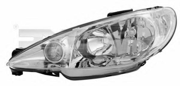  Reflektor lewy Peugeot 206 
