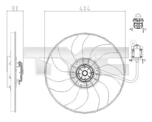 Wentylator elektryczny układu chłodzenia kompletny (silnik+wirnik) Opel Insignia A sedana (G09) (2008 - 2017) cena, od 79,81 USD