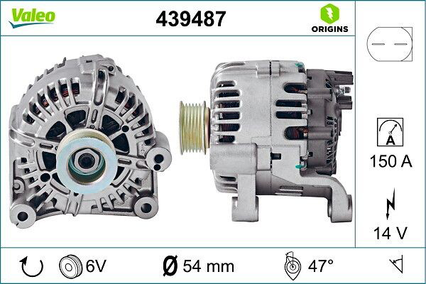 Alternator VALEO 439487 cena, od 233,65 USD
