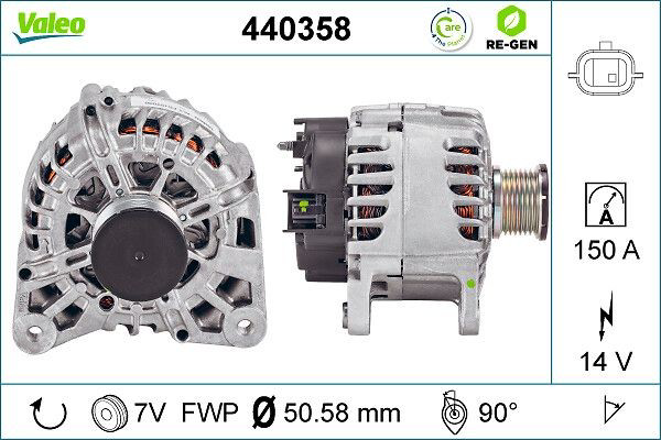 Do koszyka 440358 VALEO Alternator