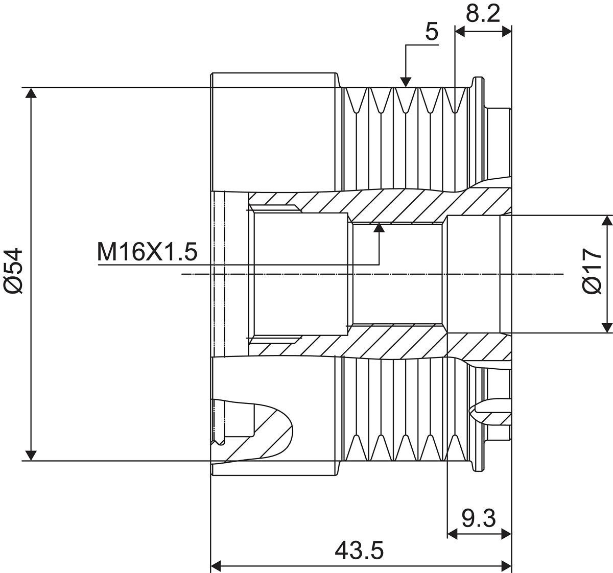588007 VALEO Koło pasowe alternatora