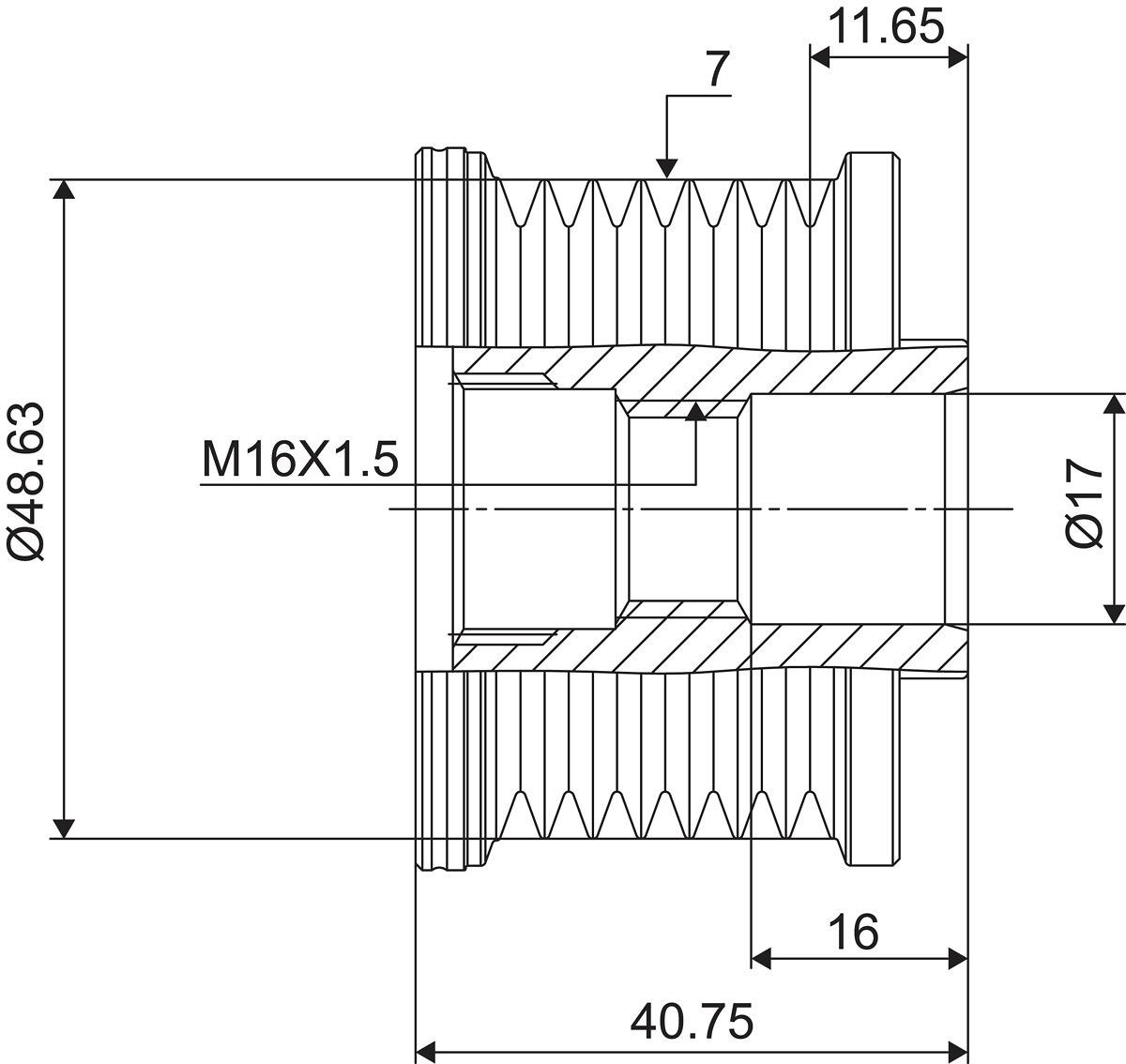 Koło pasowe alternatora 588027 VALEO