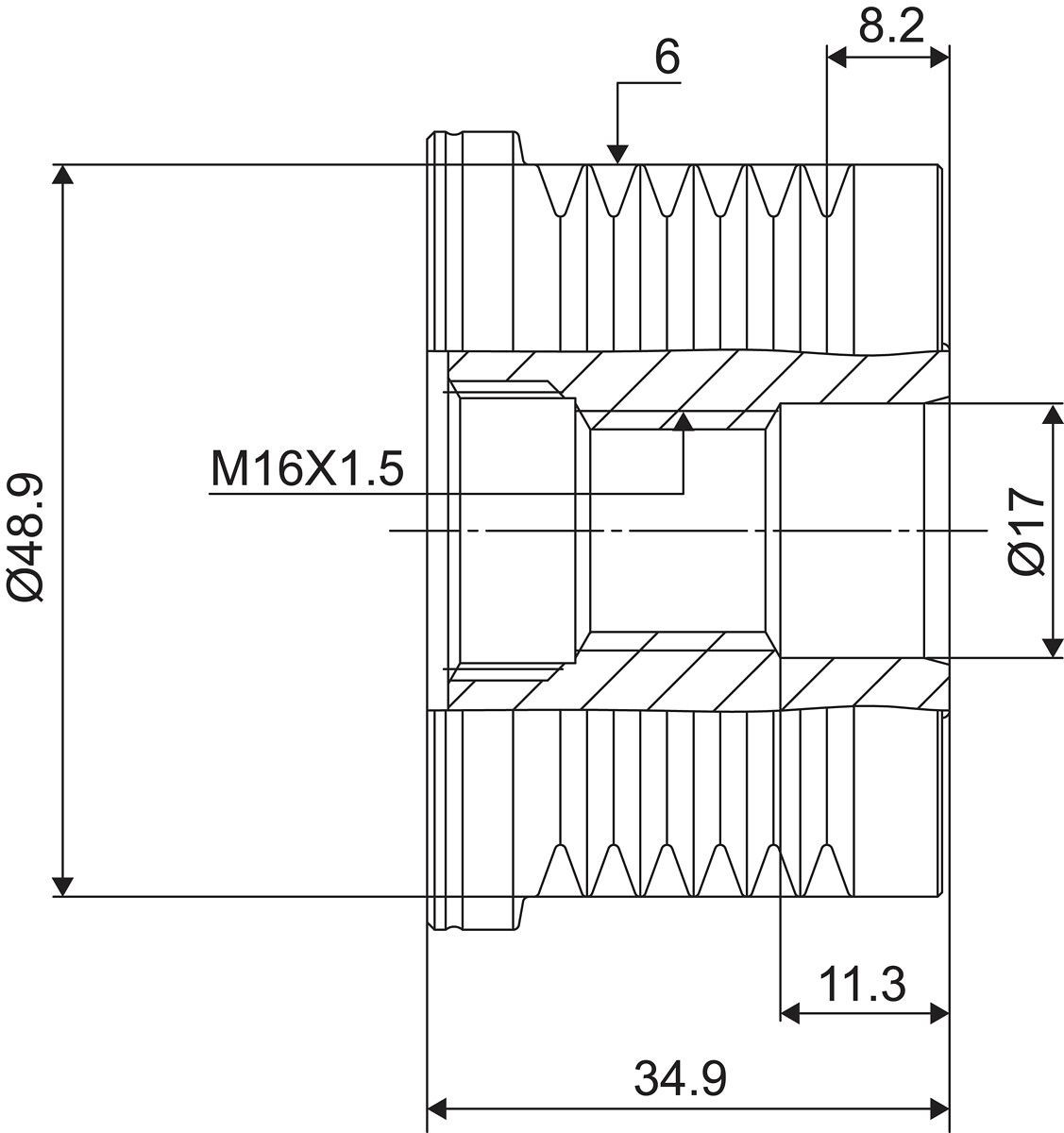 Koło pasowe alternatora LUK 535008810