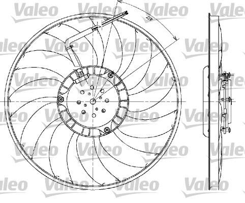 Wentylator elektryczny układu chłodzenia kompletny (silnik+wirnik) Audi A4 B6 sedana (8E2) (2000 - 2005) cena, od 75,00 USD