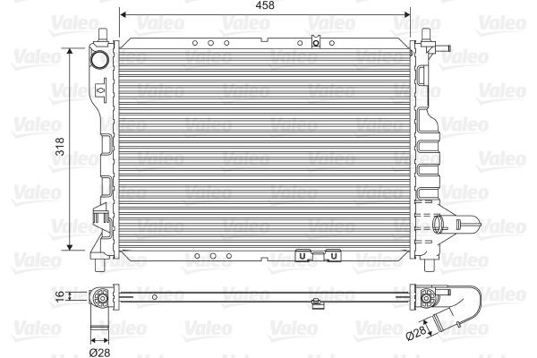 Chłodnica silnika VALEO 701598 cena, od 75,84 USD